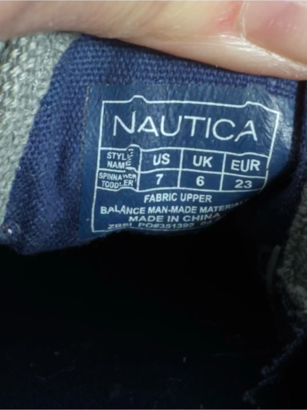 Nautica Kids Gray Canvas Moccasin Boat Shoes size 7